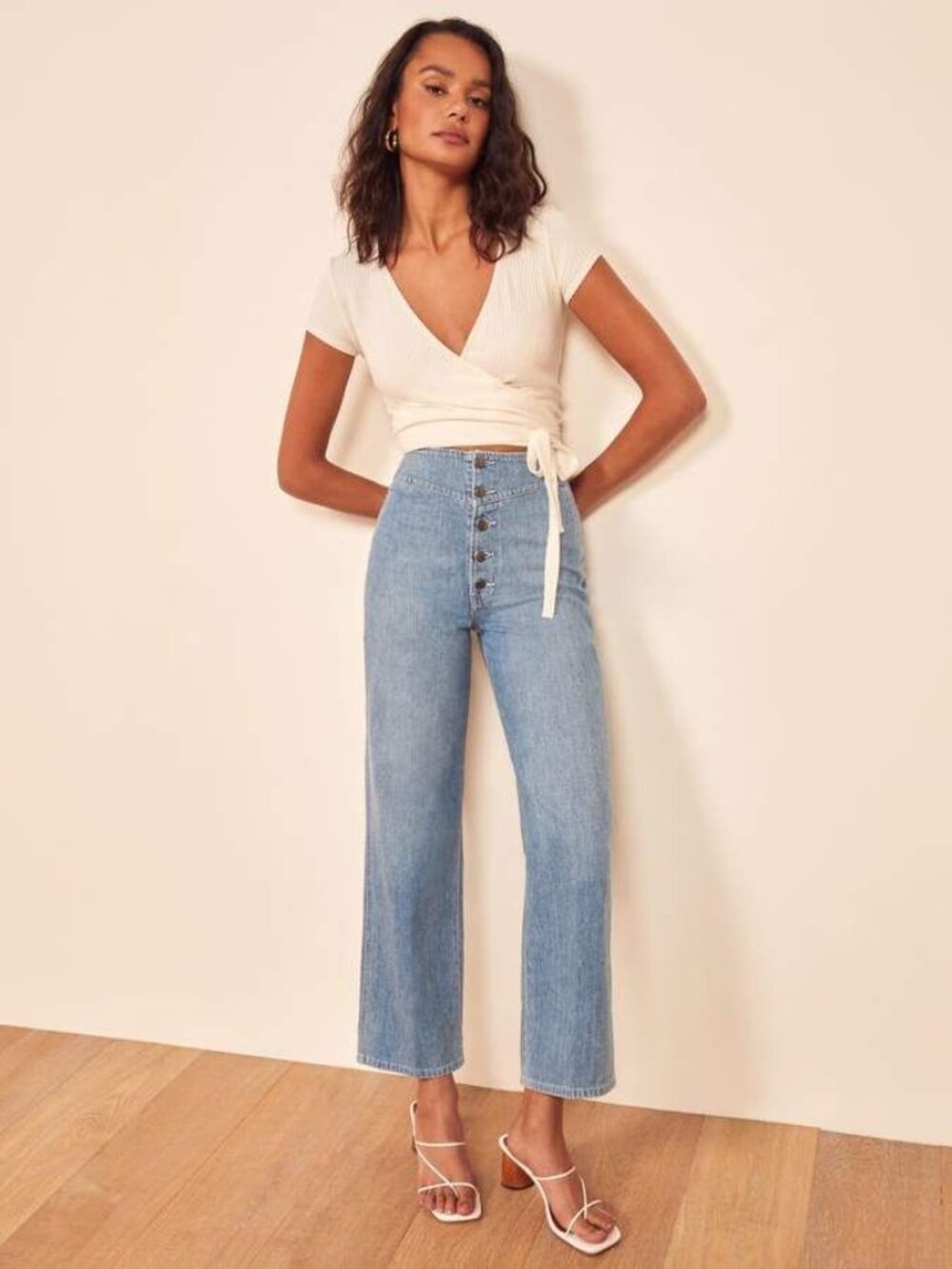 Reformation Bobbie jeans in Bristol (light blue) size 26